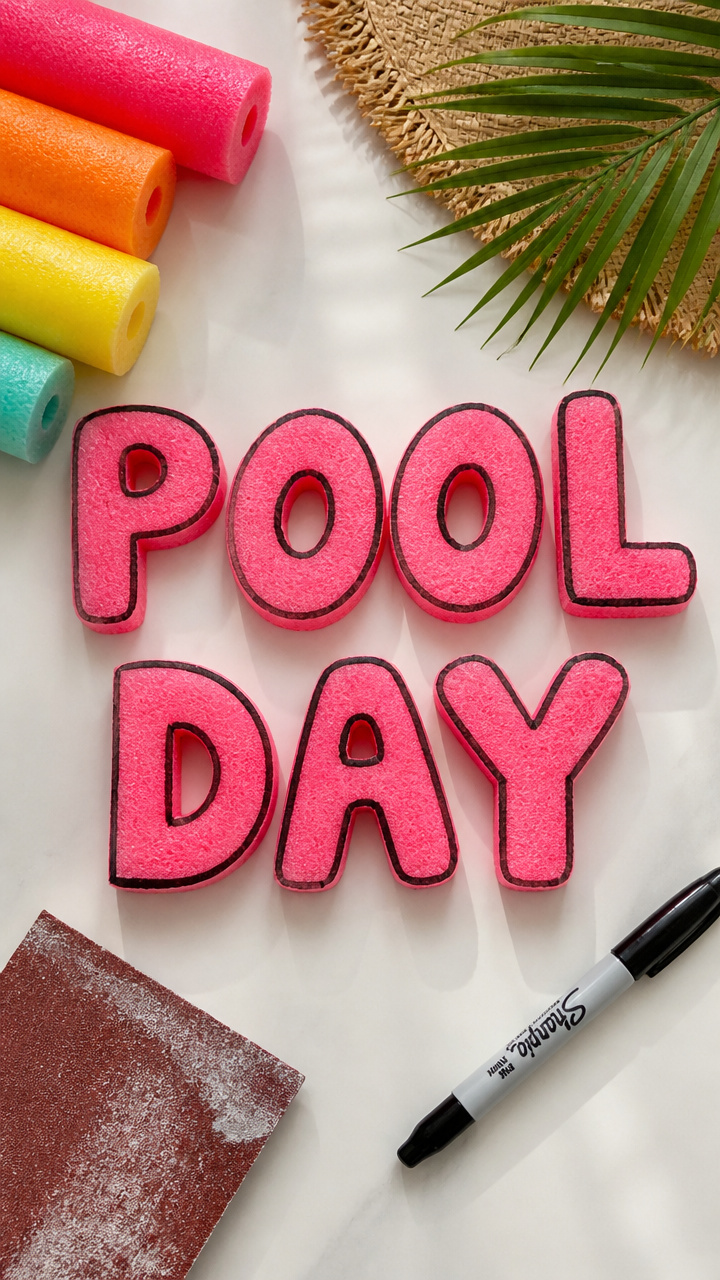 Pool Noodle Name Letters