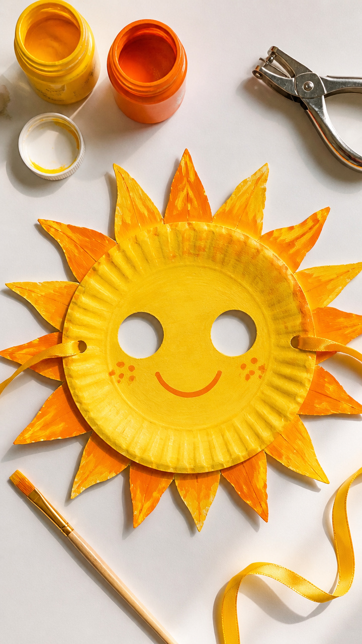Paper Plate Sun Masks