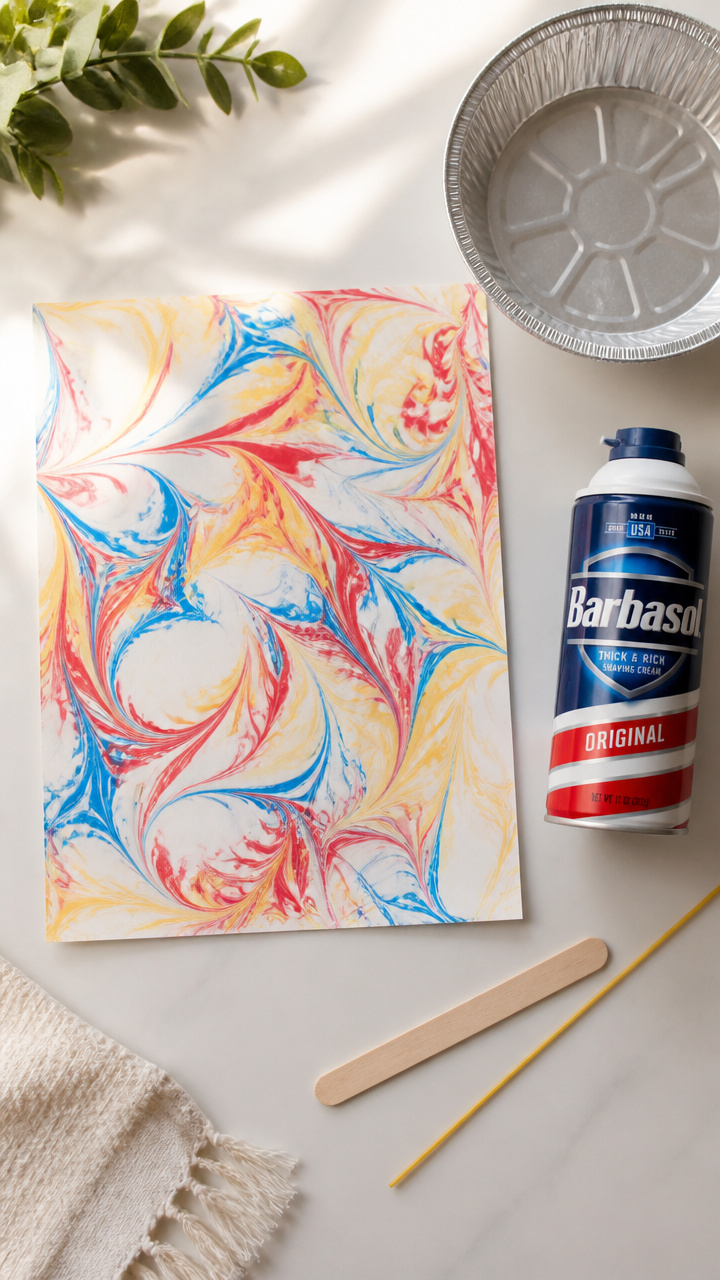 Shaving Cream Marble Paper