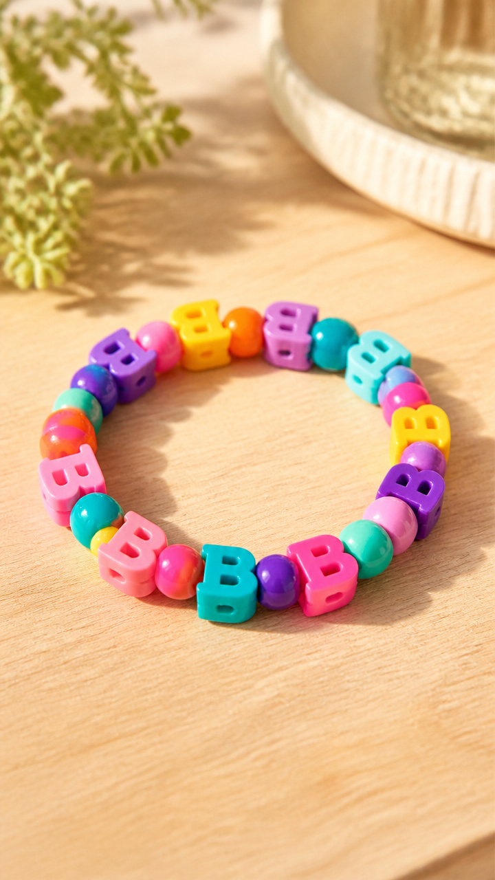 Beaded Bracelets with 'B' Letters