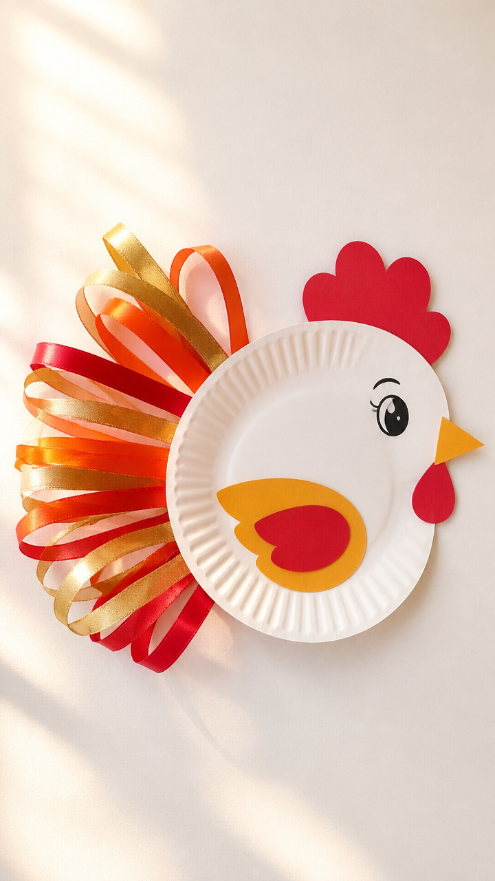 Ribbon-Tail Rooster Puppet