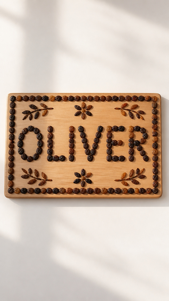Raisin Mosaic Name Tiles