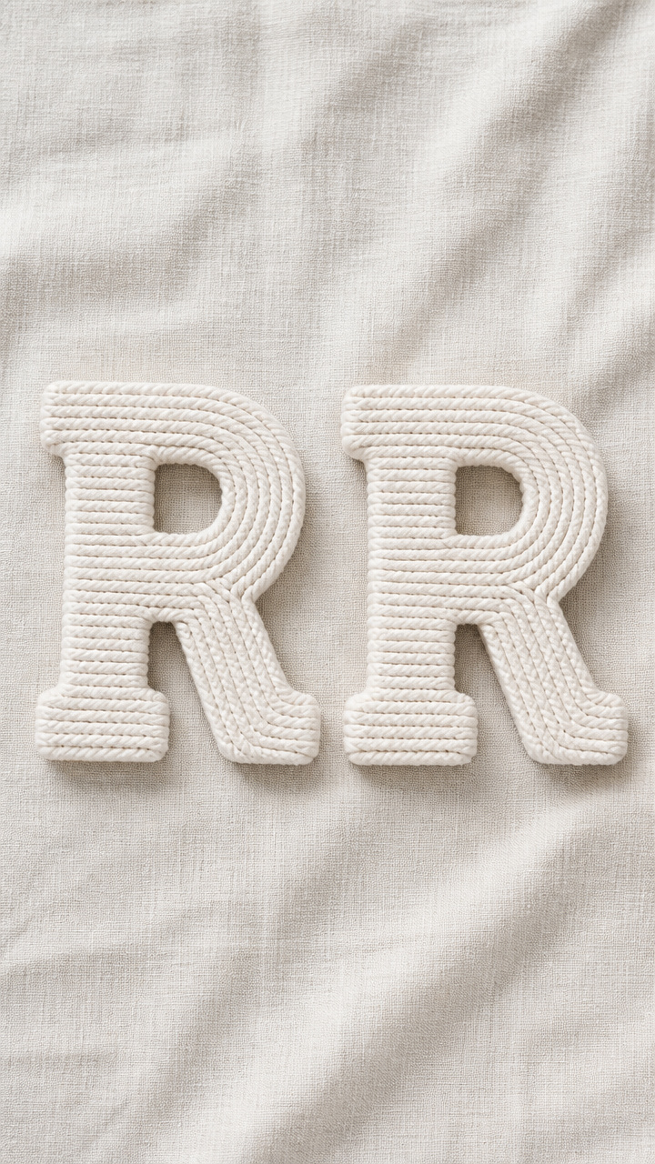 Rope-Wrapped R Letters