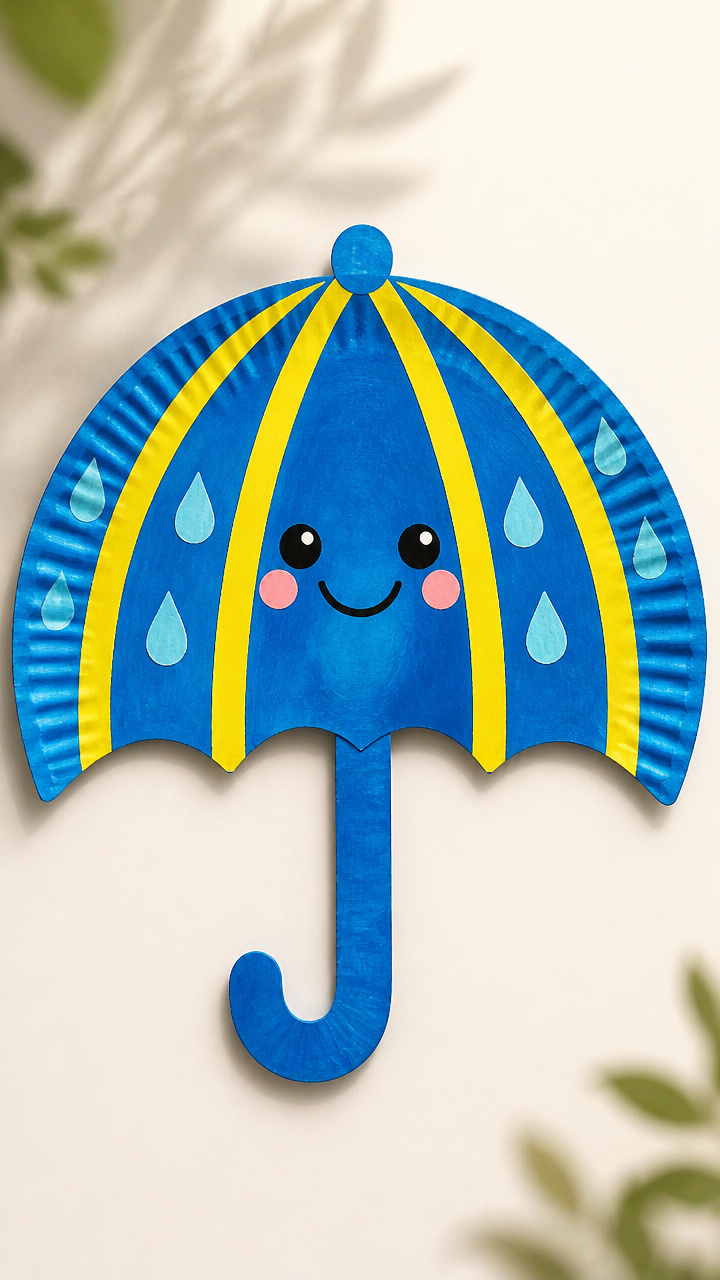 Umbrella Paper Plate Craft