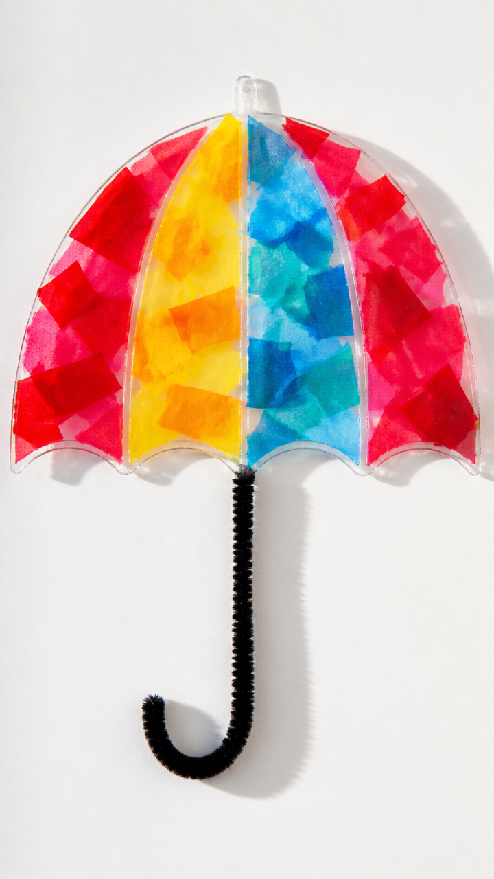 Umbrella Stained Glass Window Art