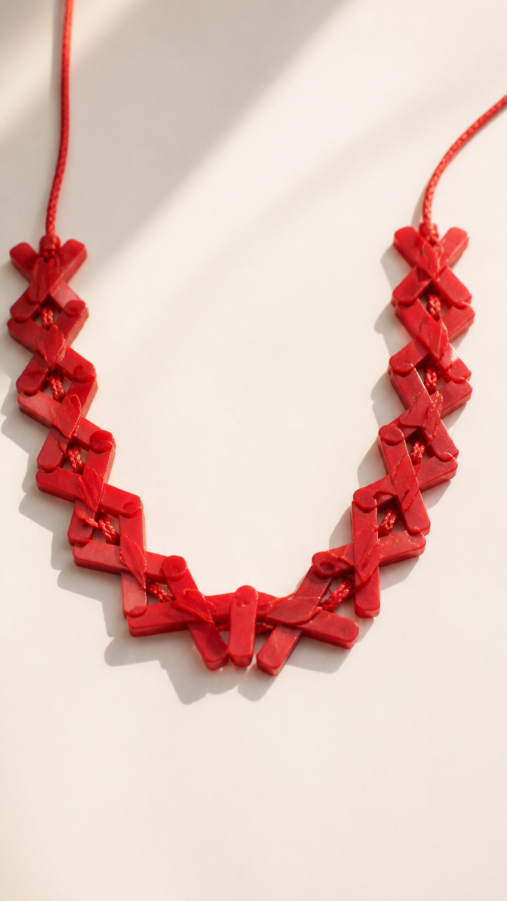 X-Patterned Pasta Necklace