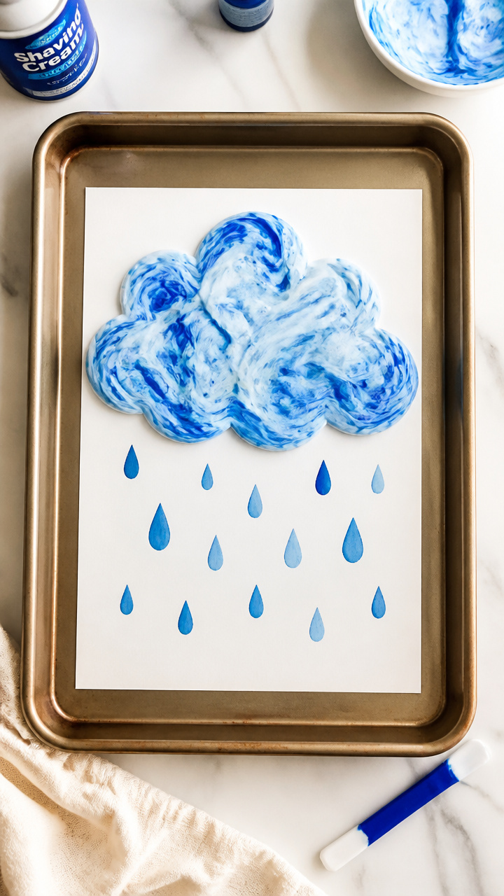 Shaving Cream Cloud Art