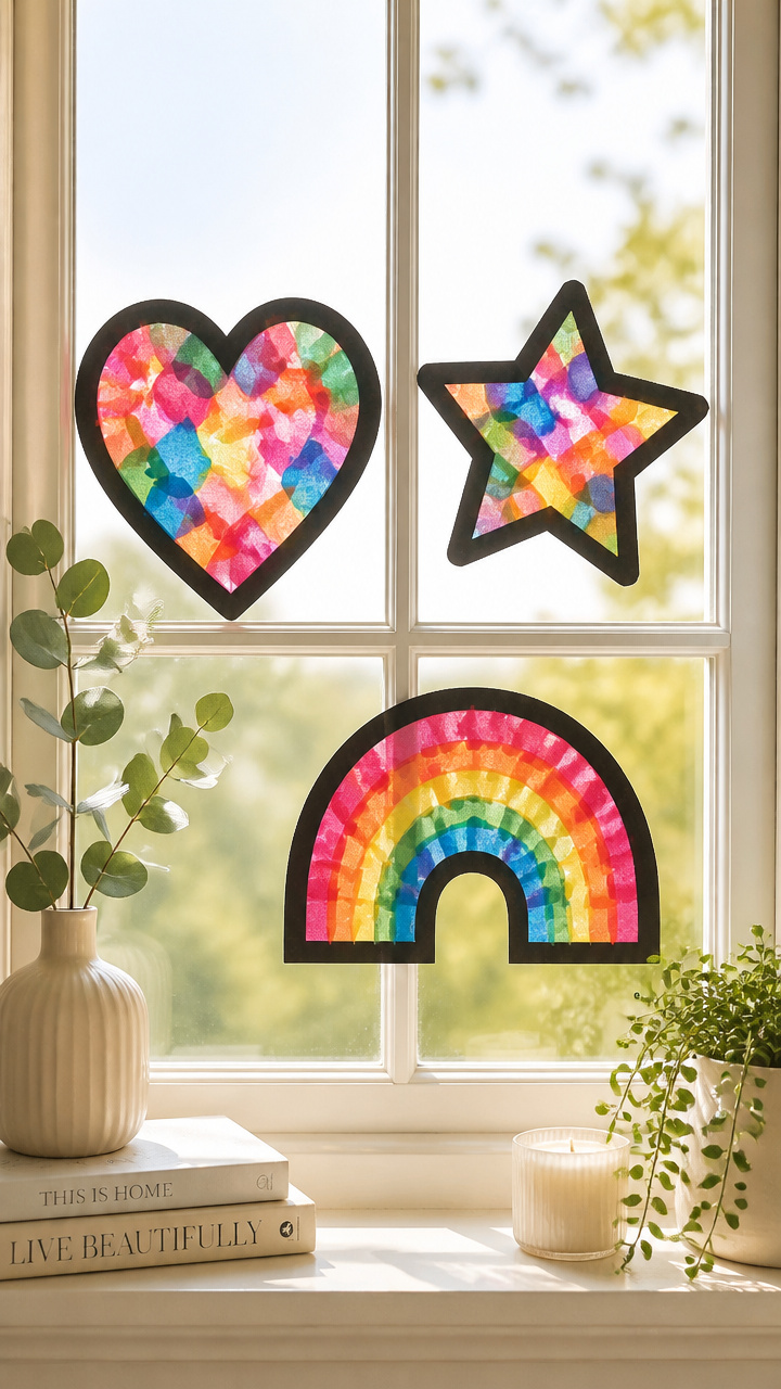 Tissue Paper Window Sun Catchers