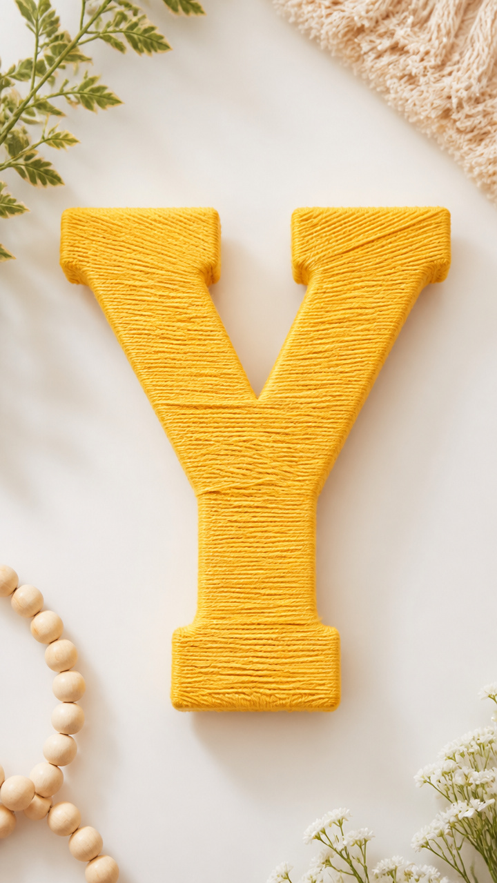 Yarn-Wrapped Letters