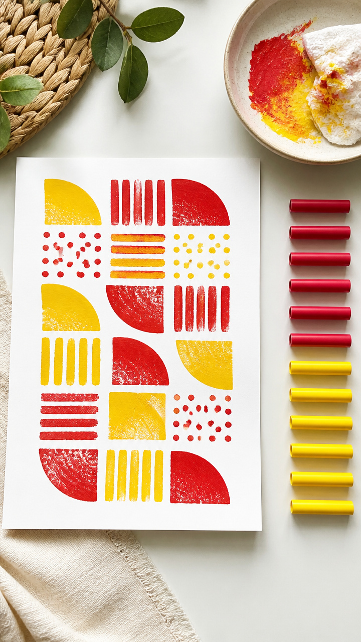 Straw Stamp Prints