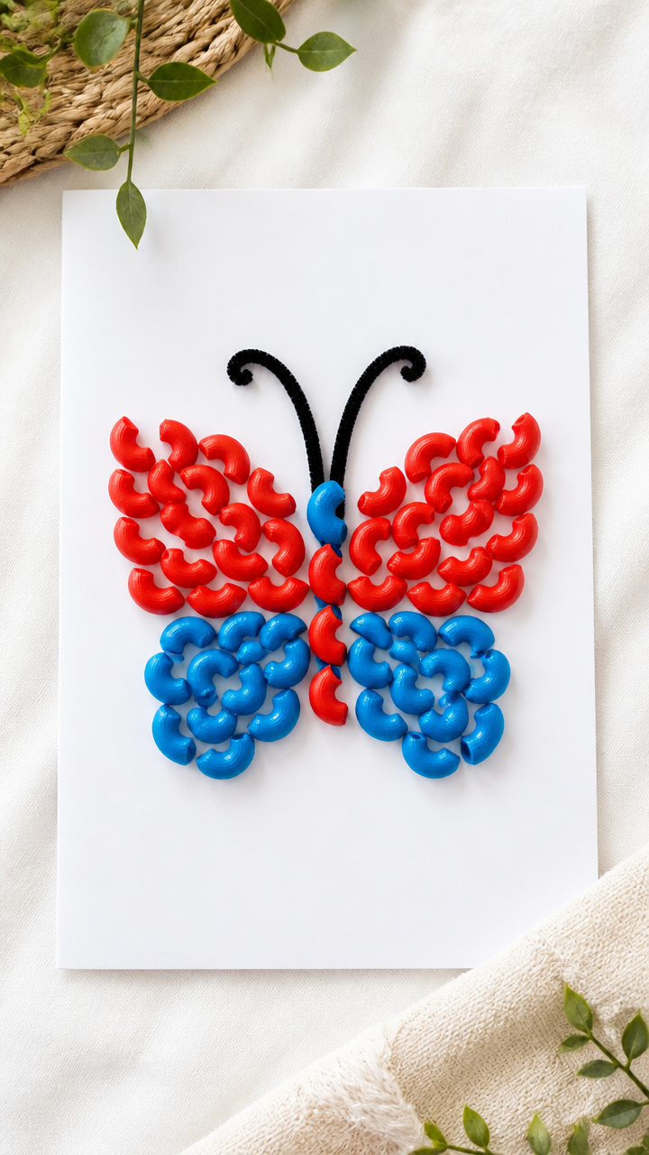 Pasta Collage Butterflies
