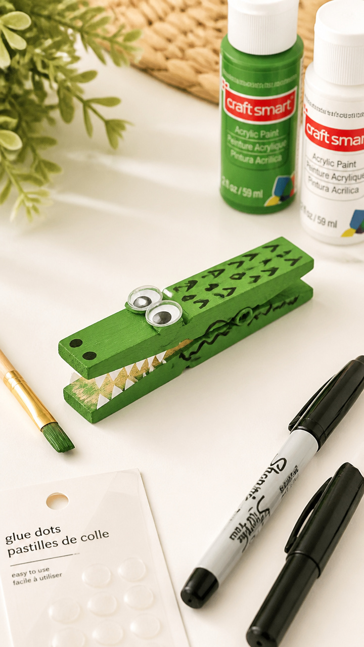 Clothespin Flip Crocodiles