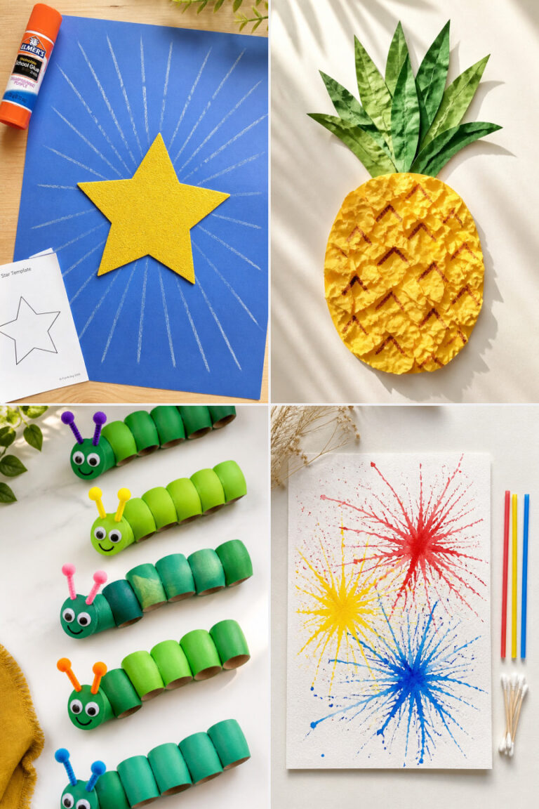 15 Summer Paper Crafts for Preschoolers That Build Fine Motor Skills