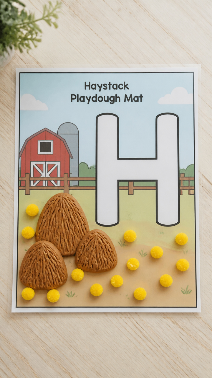 Haystack Playdough Mat
