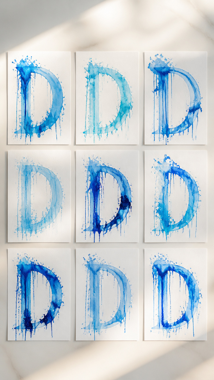 Drip-Paint D Canvases