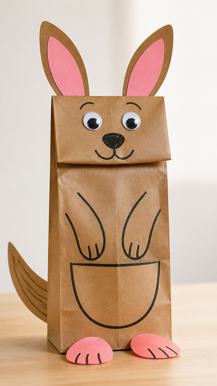 Kangaroo Paper Bag Puppet