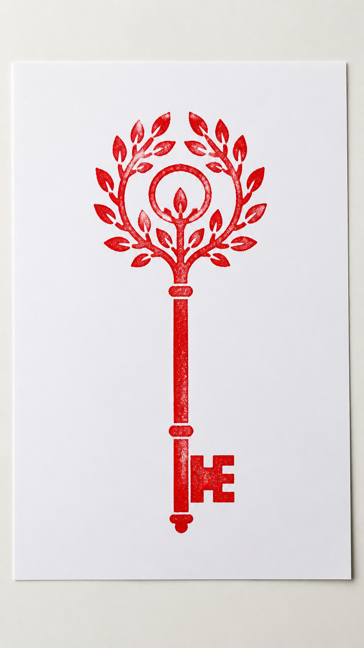 K Is for Key Stamp