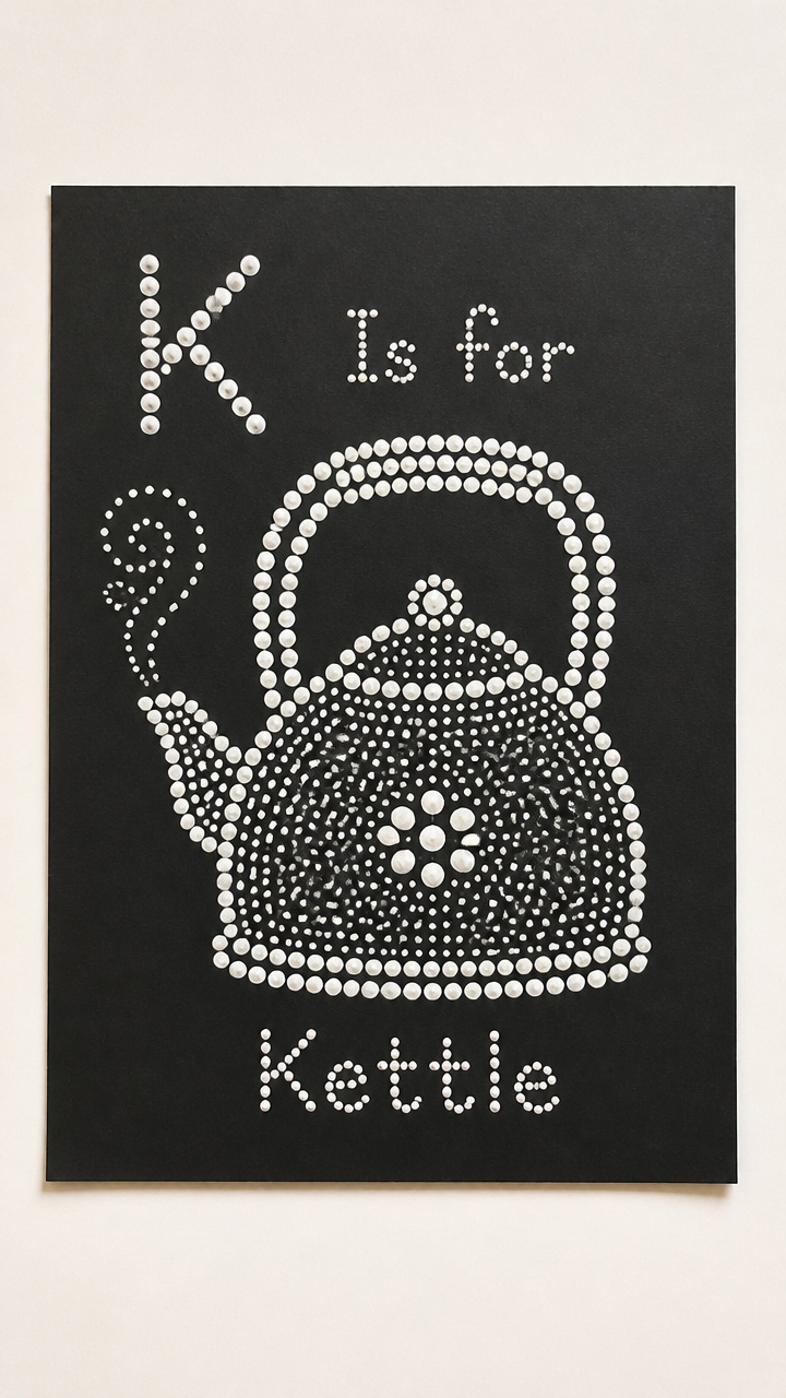 K Is for Kettle Dot Art