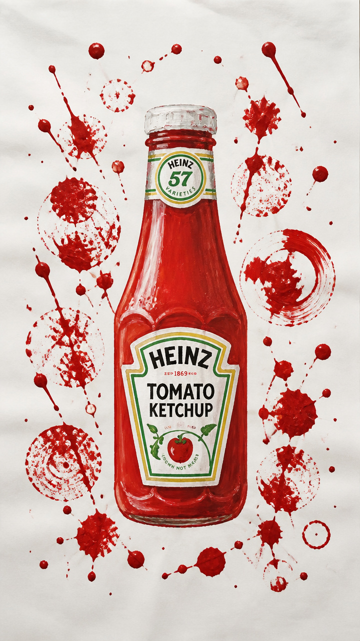 Ketchup Bottle Painting