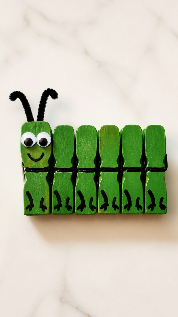 Caterpillar Clothespin Craft