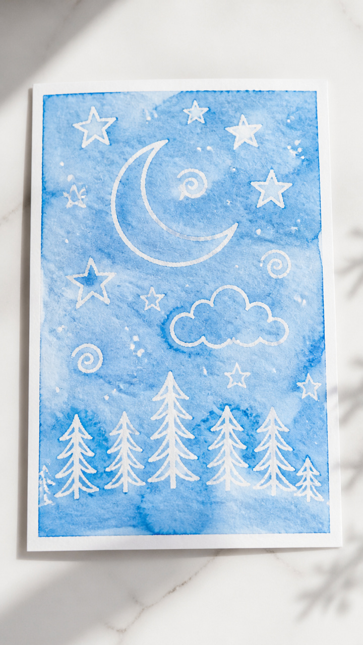 Crayon Resist Card