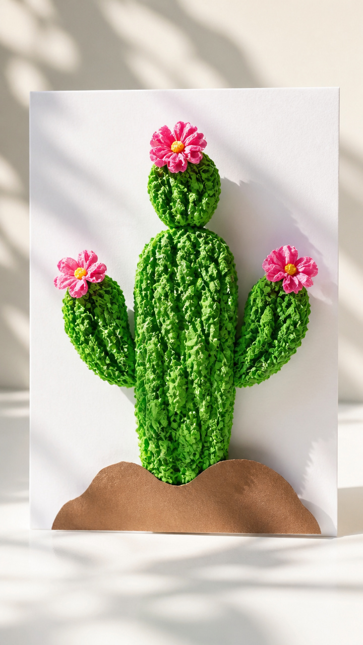 Crinkle Paper Cactus