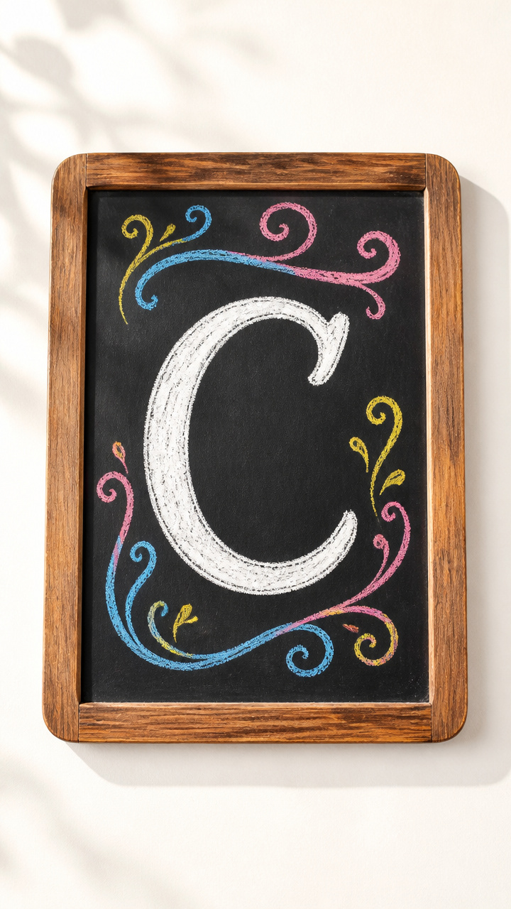 Chalkboard C Drawing