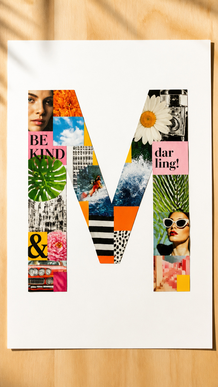 Magazine Letter Collage M