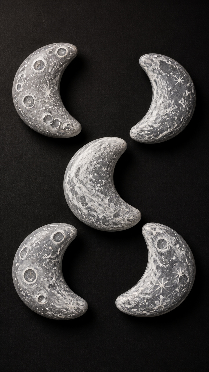M is for Moon Rock Painting