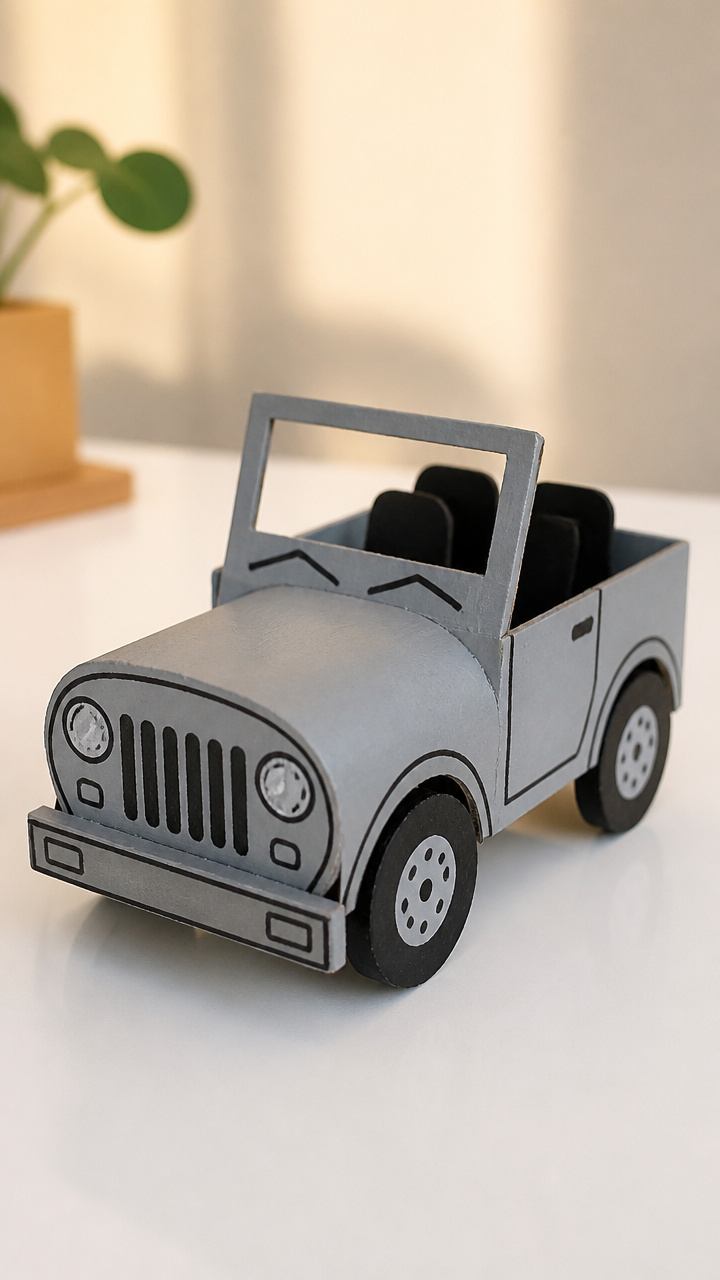 Jeep Out of Cardboard Box