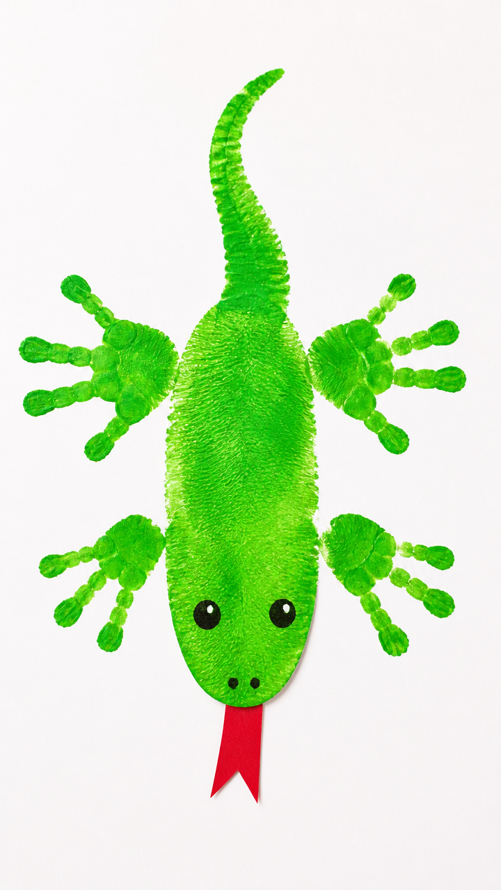 Lizard Handprint Craft