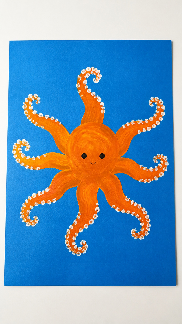 Orange Painted Octopus