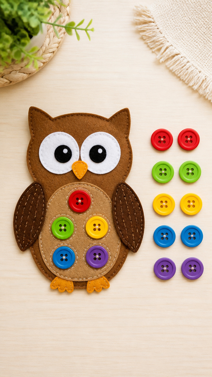 Owl Button Matching Game
