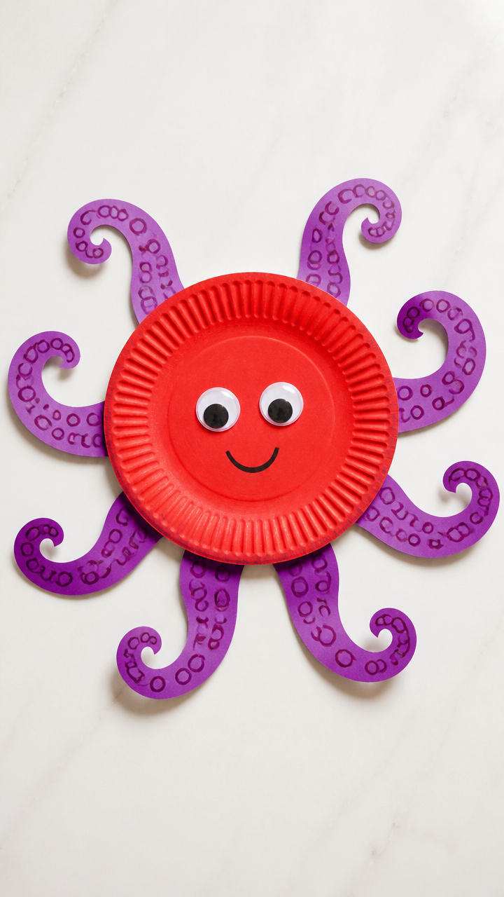 Octopus Paper Plate Puppet