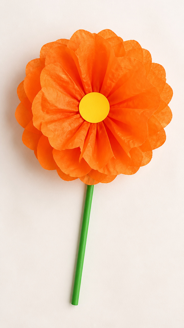 Orange Tissue Flower