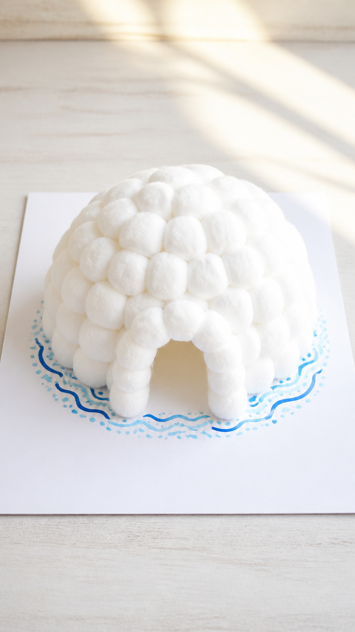 Igloo from Cotton Balls