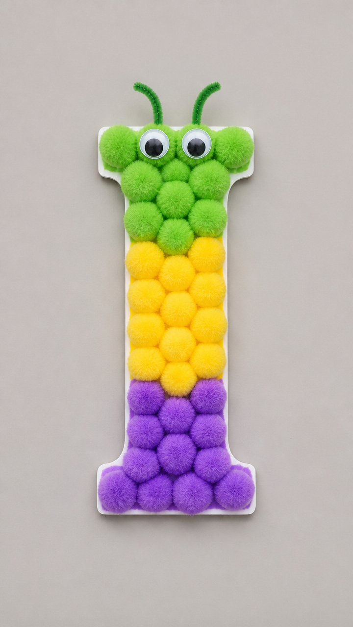 Inchworm Pom-Pom Sort