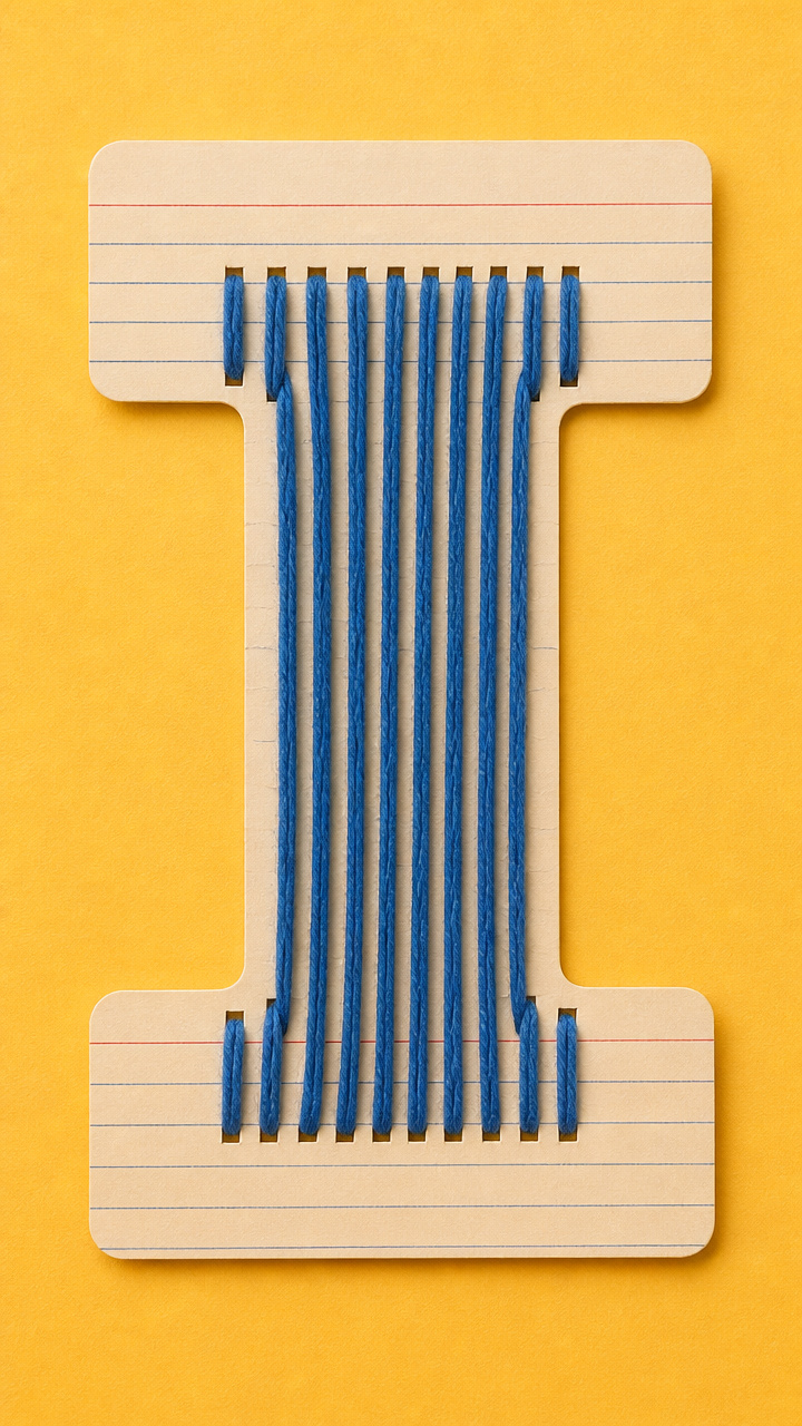 Index Card Letter Weaving
