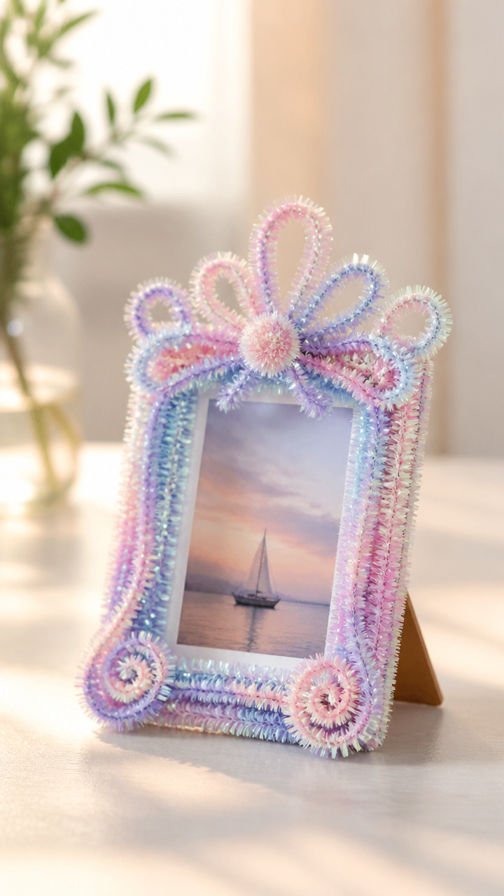 Iridescent Pipe Cleaner Frame