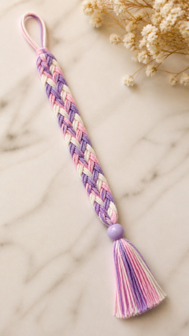 Bookmark with Braided Yarn