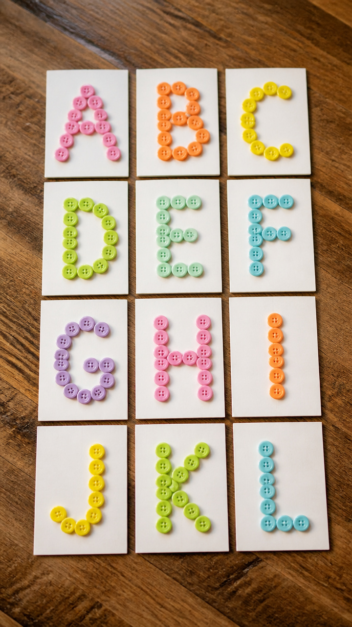 Button Spelling Flashcards