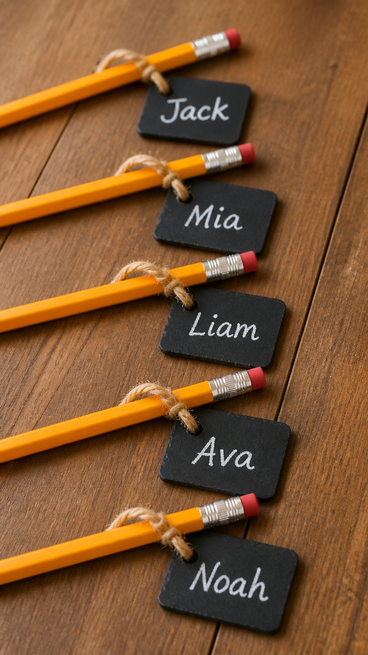 Chalkboard Pencil Labels