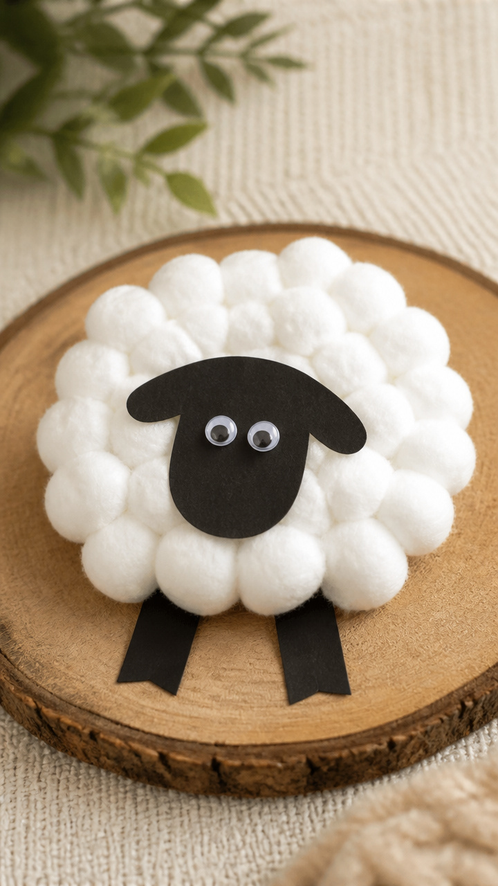 Cotton Ball Sheep