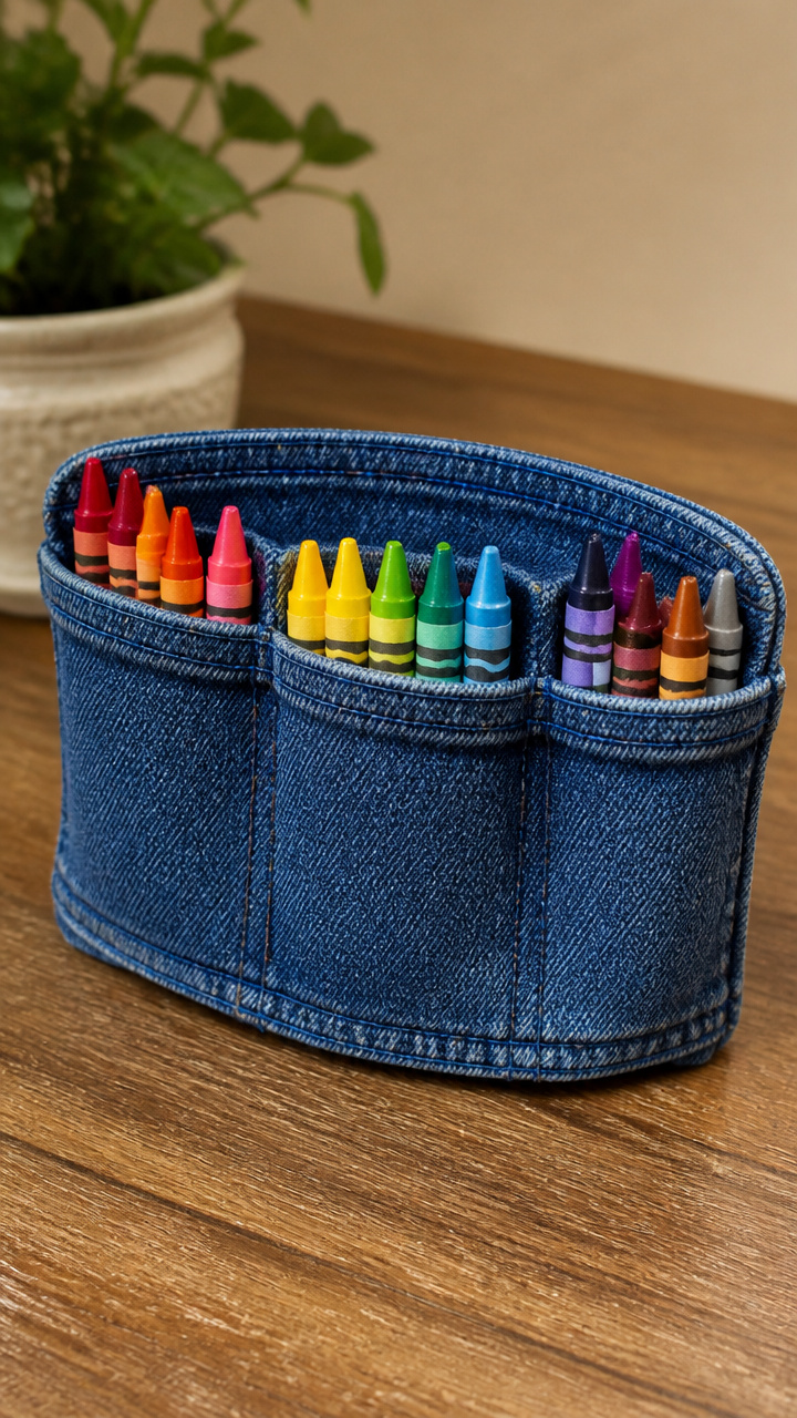 Crayon Holders from Jeans