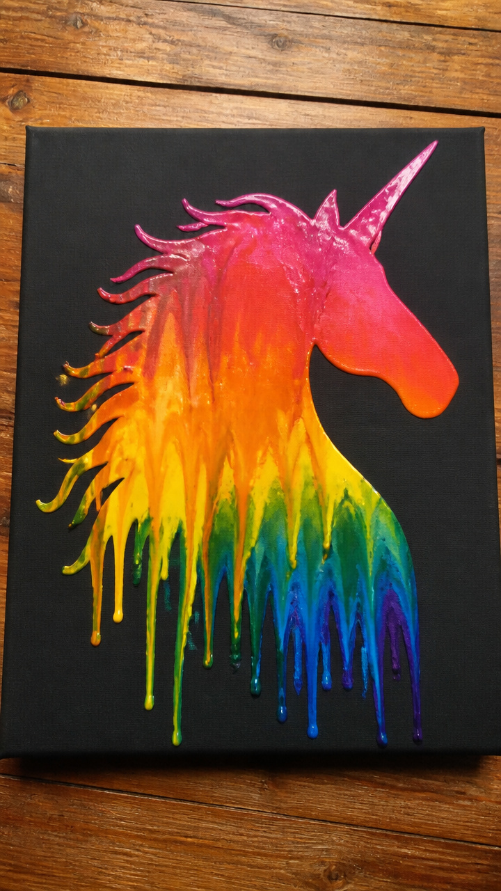 Crayon Melt Silhouette Art