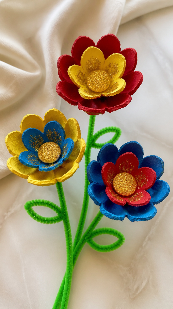 Egg Carton Flowers