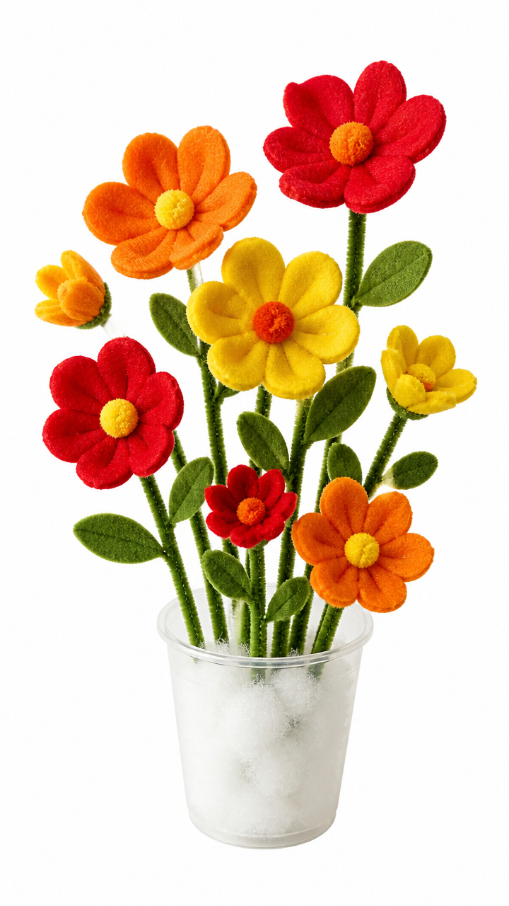 Felt Flower Garden