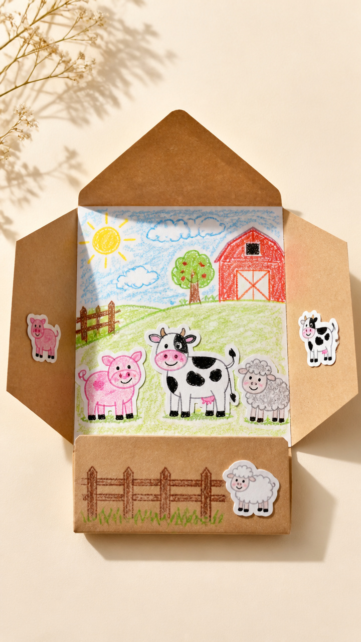 Flap-Fold Farm Animals