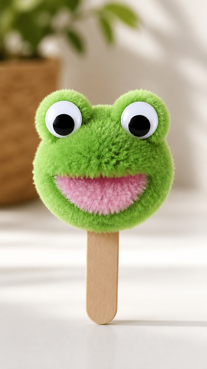 Fluffy Frog Puppet