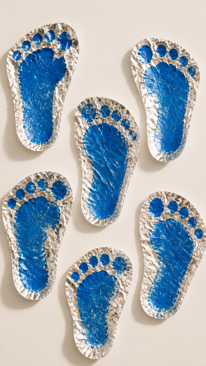 Foil-Stamped Footprints